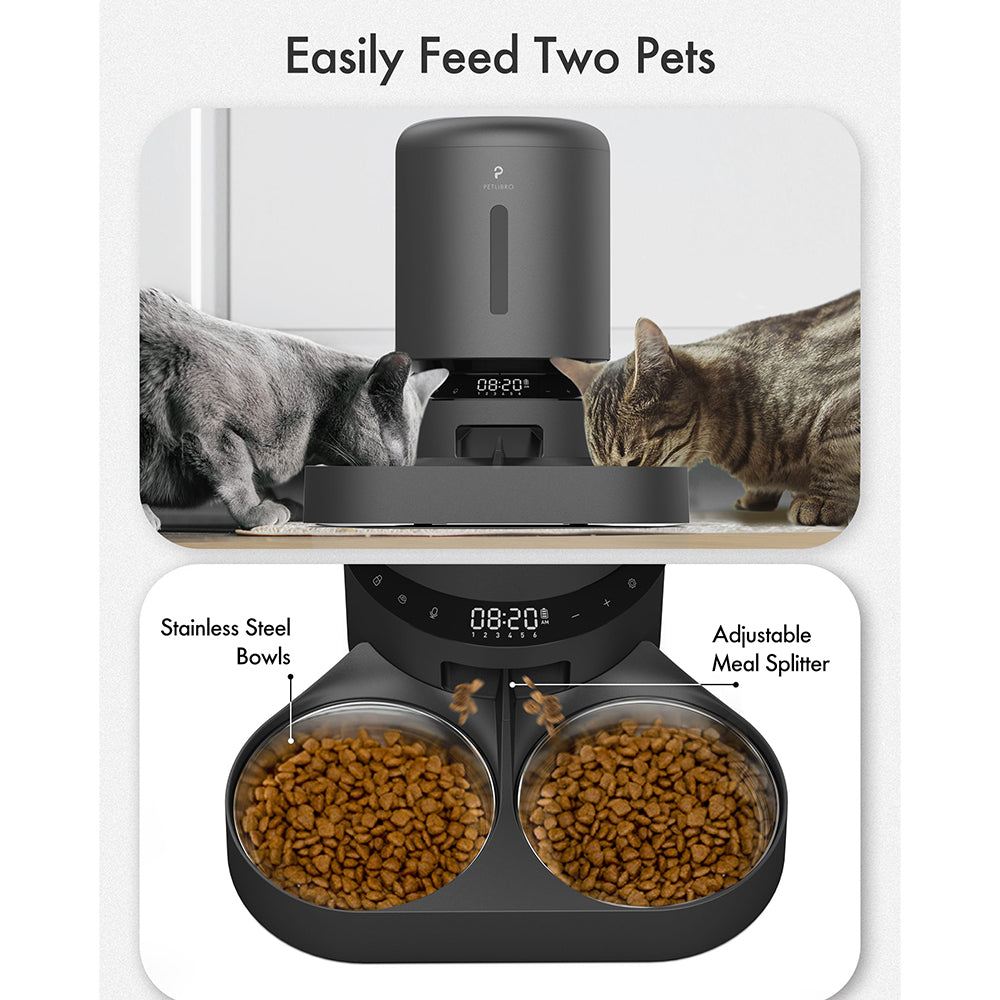 Petlibro Granary 5L Dual Food Tray Automatic Feeder - Black | PL-AF006-93B from Petlibro - DID Electrical
