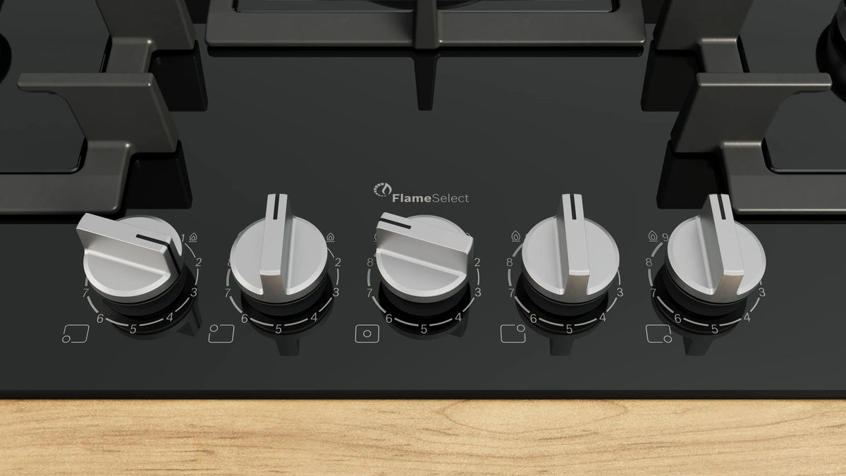 Bosch Series 6 75CM 5 Burner Gas Hob - Black | PPQ7A6I40