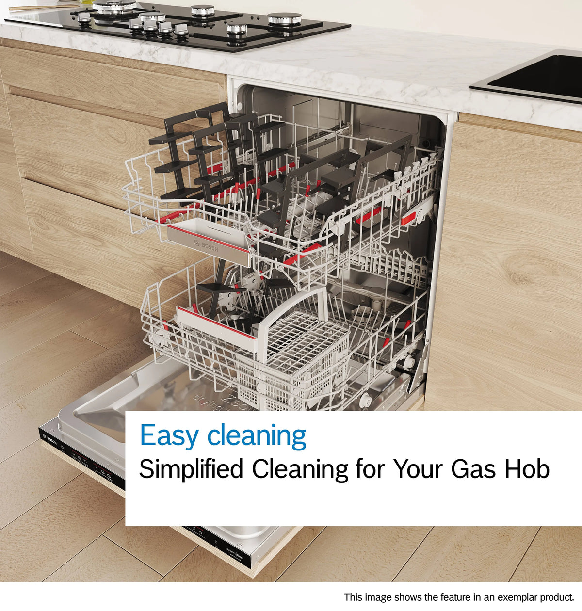 Bosch Series 6 75CM 5 Burner Gas Hob - Black | PPQ7A6I40