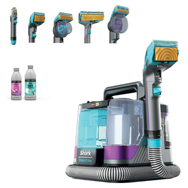 Shark StainStriker HairPro Pet Stain &amp; Spot Vacuum Cleaner - Dark Silver &amp; Force Fuscia | PX250UKT from Shark - DID Electrical