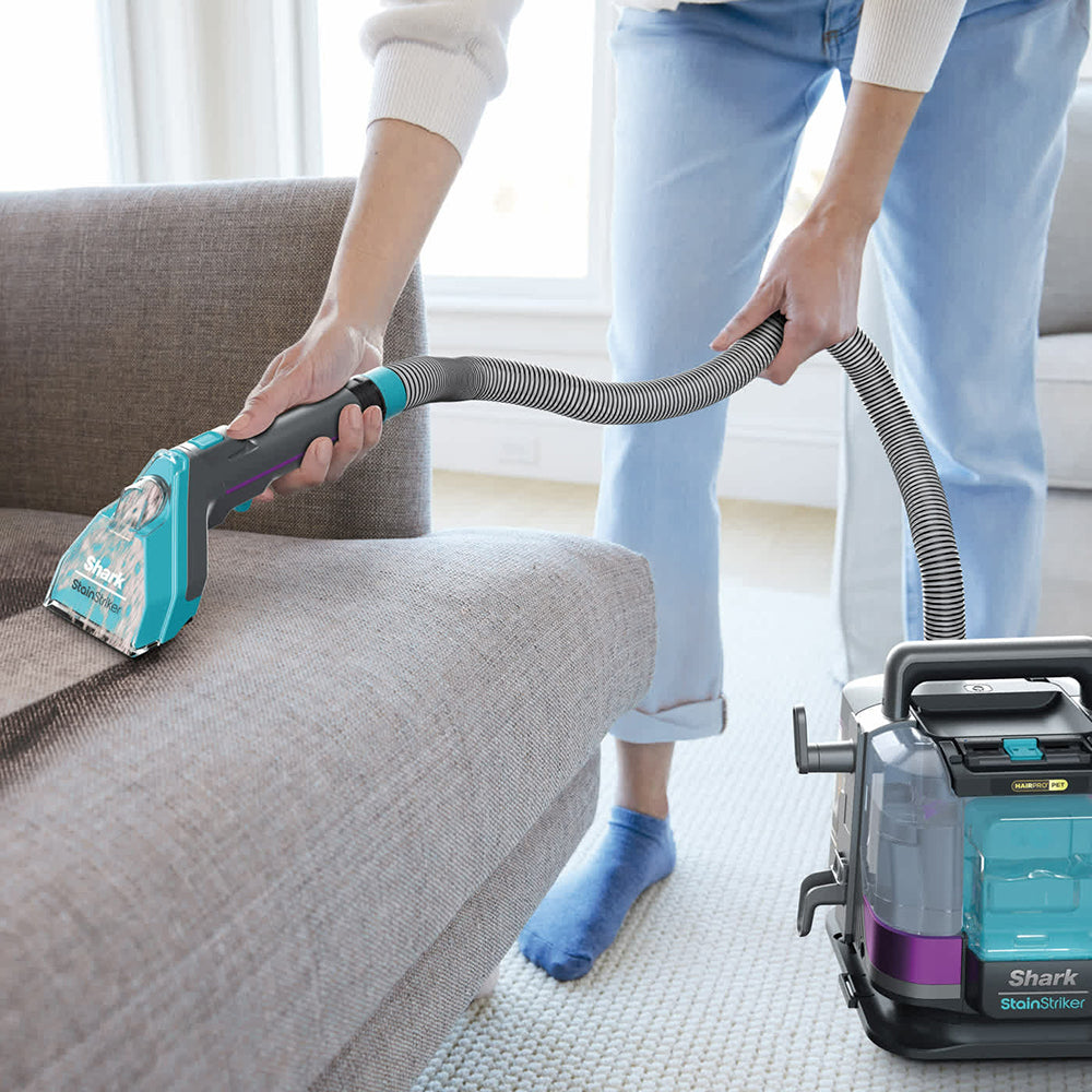 Shark StainStriker HairPro Pet Stain &amp; Spot Vacuum Cleaner - Dark Silver &amp; Force Fuscia | PX250UKT from Shark - DID Electrical