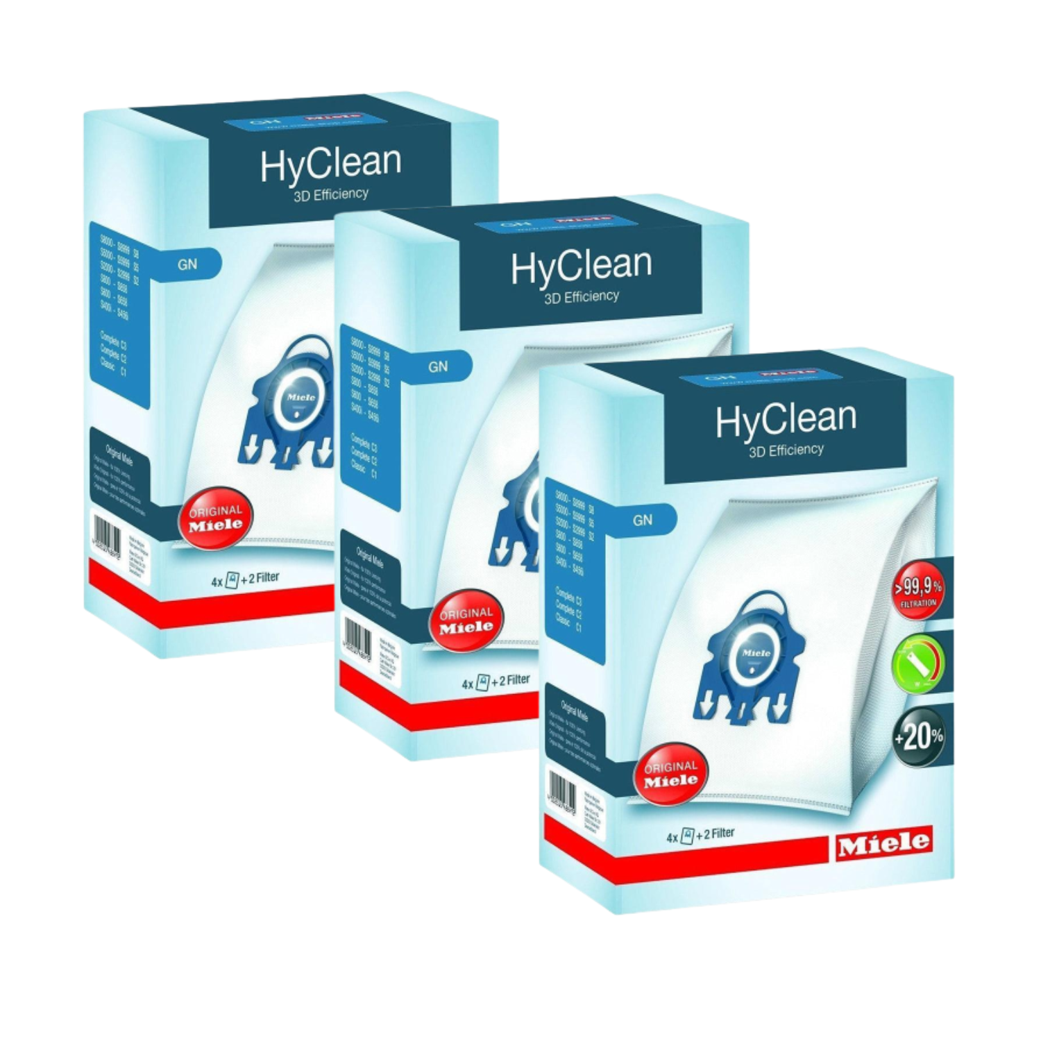 3 x Miele HyClean 3D Vacuum Cleaner Bags | GNHMIELEBGS from Miele - DID Electrical