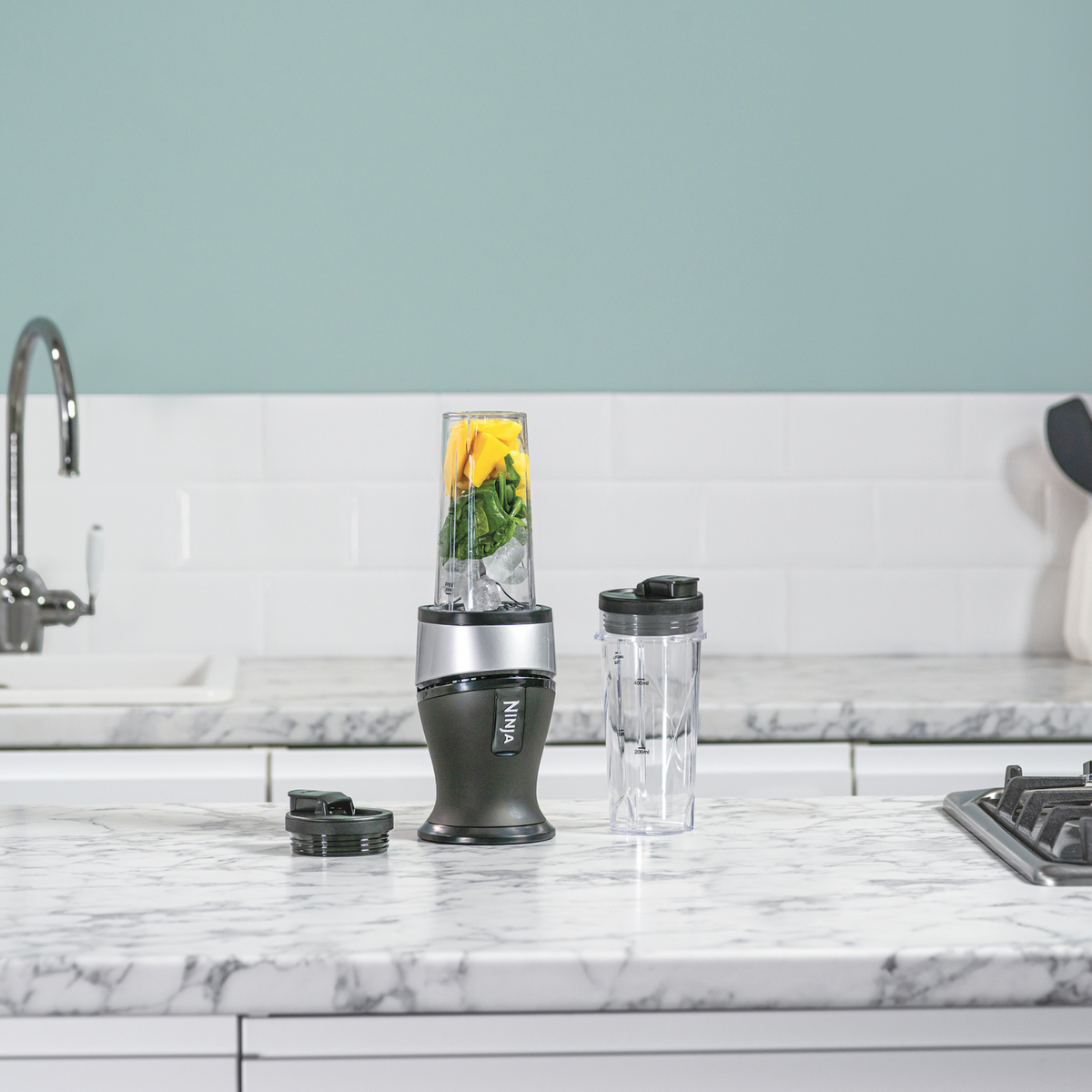 Ninja 700W Slim Blender & Smoothie Maker - Black & Silver | QB3001UKS