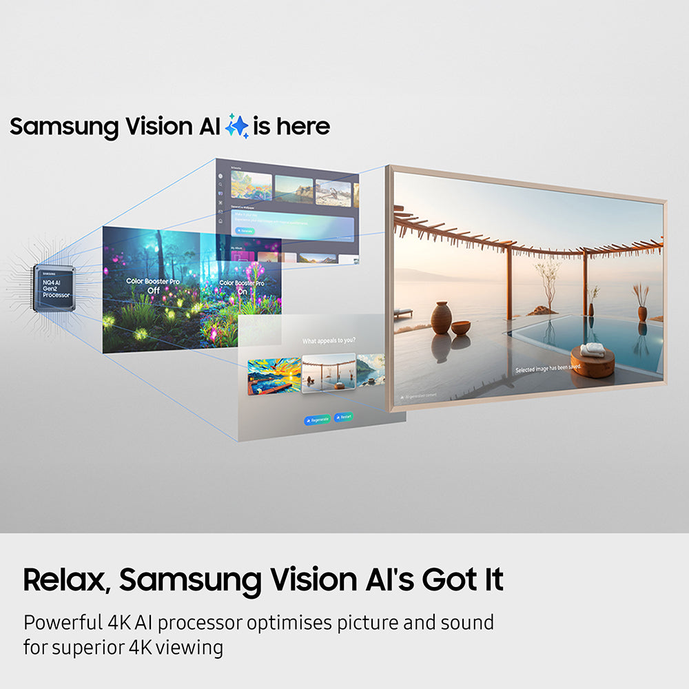 Samsung The Frame LS03F 50" 4K Smart TV - Black | QE50LS03FAUXXU from Samsung - DID Electrical