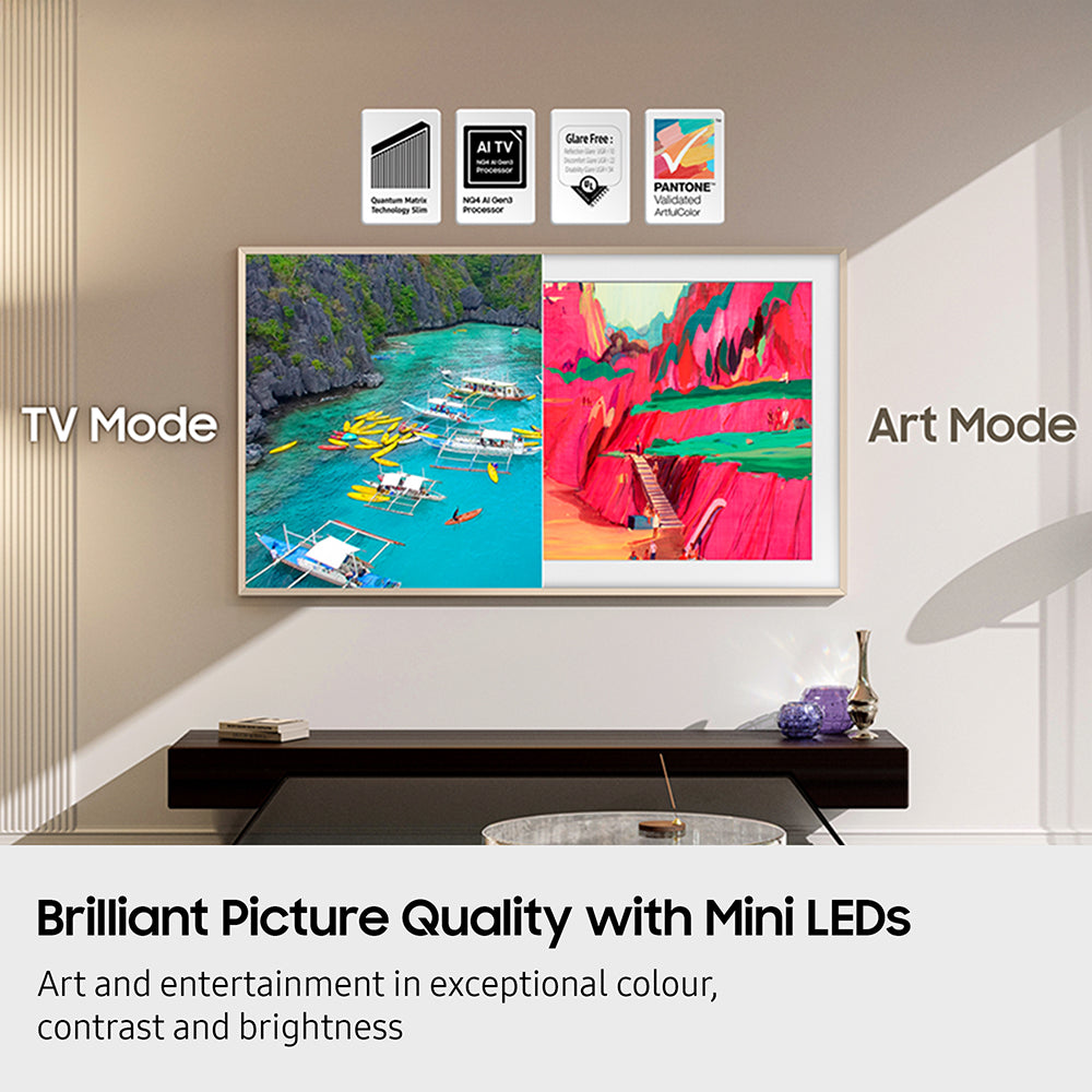 Samsung The Frame Pro LS03FW 75" 4K Smart TV - Black | QE75LS03FWUXXU from Samsung - DID Electrical