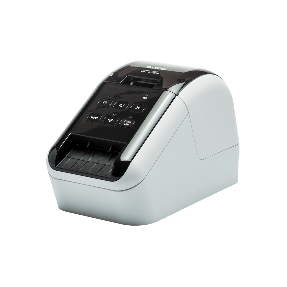Brother Wireless High-Speed Label Printer - Glossy Black & White | QL810W from Brother - DID Electrical