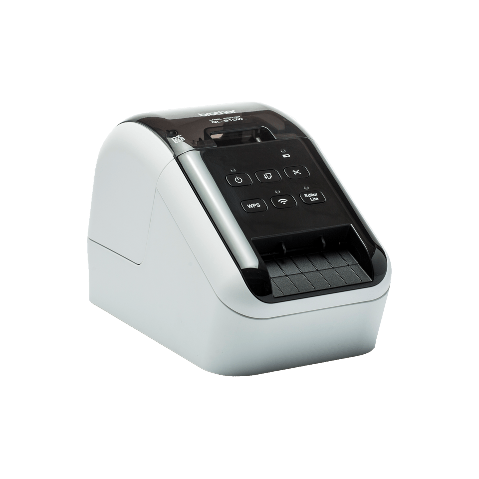 Brother Wireless High-Speed Label Printer - Glossy Black & White | QL810W from Brother - DID Electrical