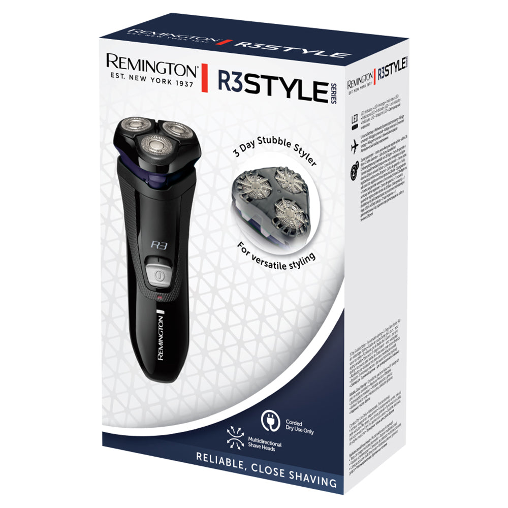 Remington R3 Style Series Rotary Shaver - Black | R30002 from Remington - DID Electrical