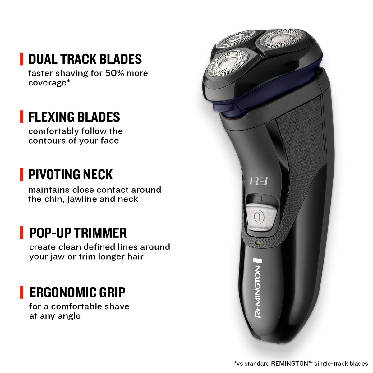 Remington R3 Style Series Rotary Shaver - Black | R30002
