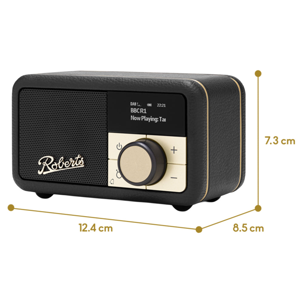 Roberts Revival Petite 2 DAB+/FM Portable Radio - Black | REV-PETITE2BK from Roberts - DID Electrical