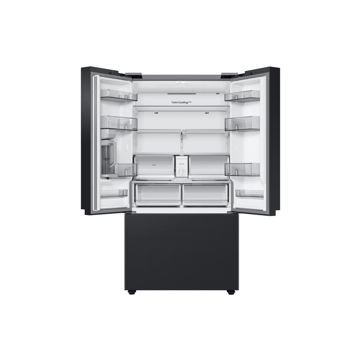 Samsung Bespoke 674L Freestanding French Style Fridge Freezer - Black | RF24BB620EB1EU from Samsung - DID Electrical