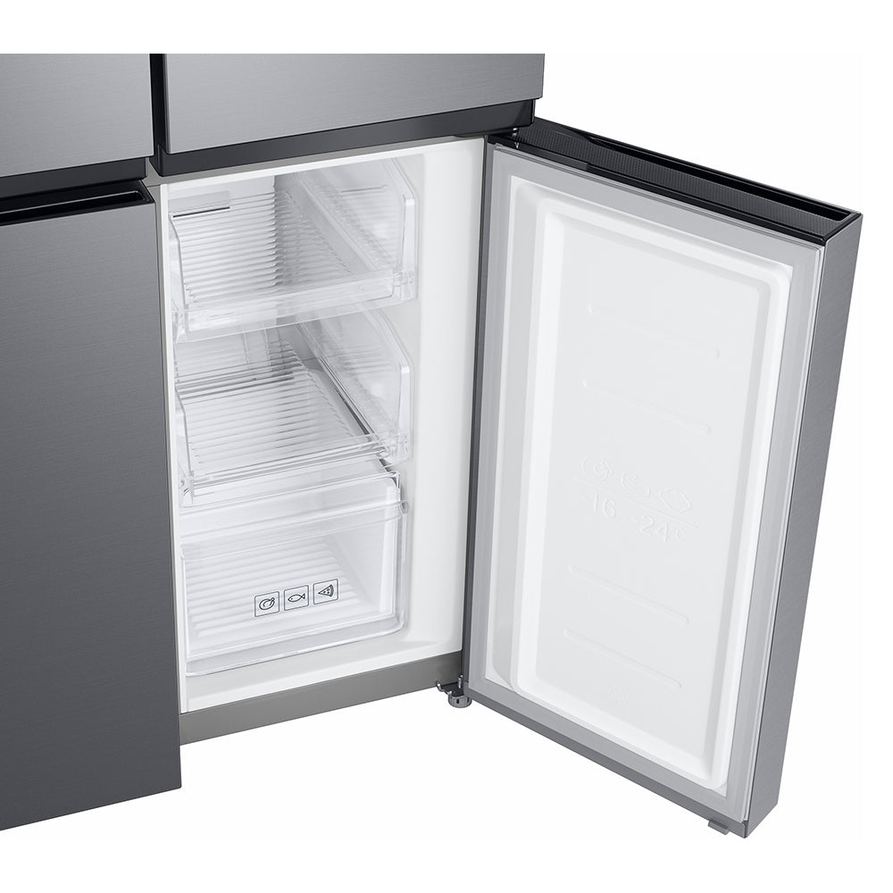 Samsung 488L Freestanding French Door Fridge Freezer - Gentle Silver Matt | RF48A401EM9/EU from Samsung - DID Electrical