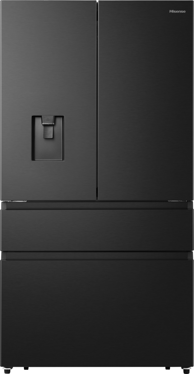 Hisense 579L Freestanding French Door Fridge Freezer - Black | RF749N4SWFE