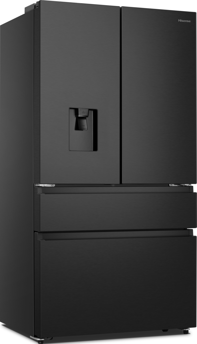 Hisense 579L Freestanding French Door Fridge Freezer - Black | RF749N4SWFE