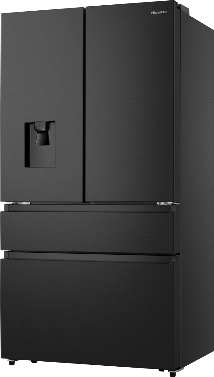 Hisense 579L Freestanding French Door Fridge Freezer - Black | RF749N4SWFE