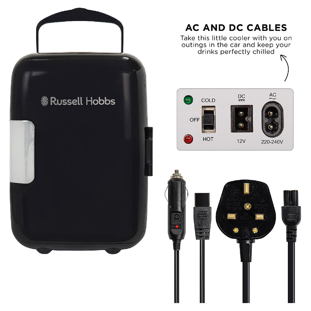 Russell Hobbs 4L Freestanding Mini Cooler - Black | RH4CLR1001B from Russell Hobbs - DID Electrical