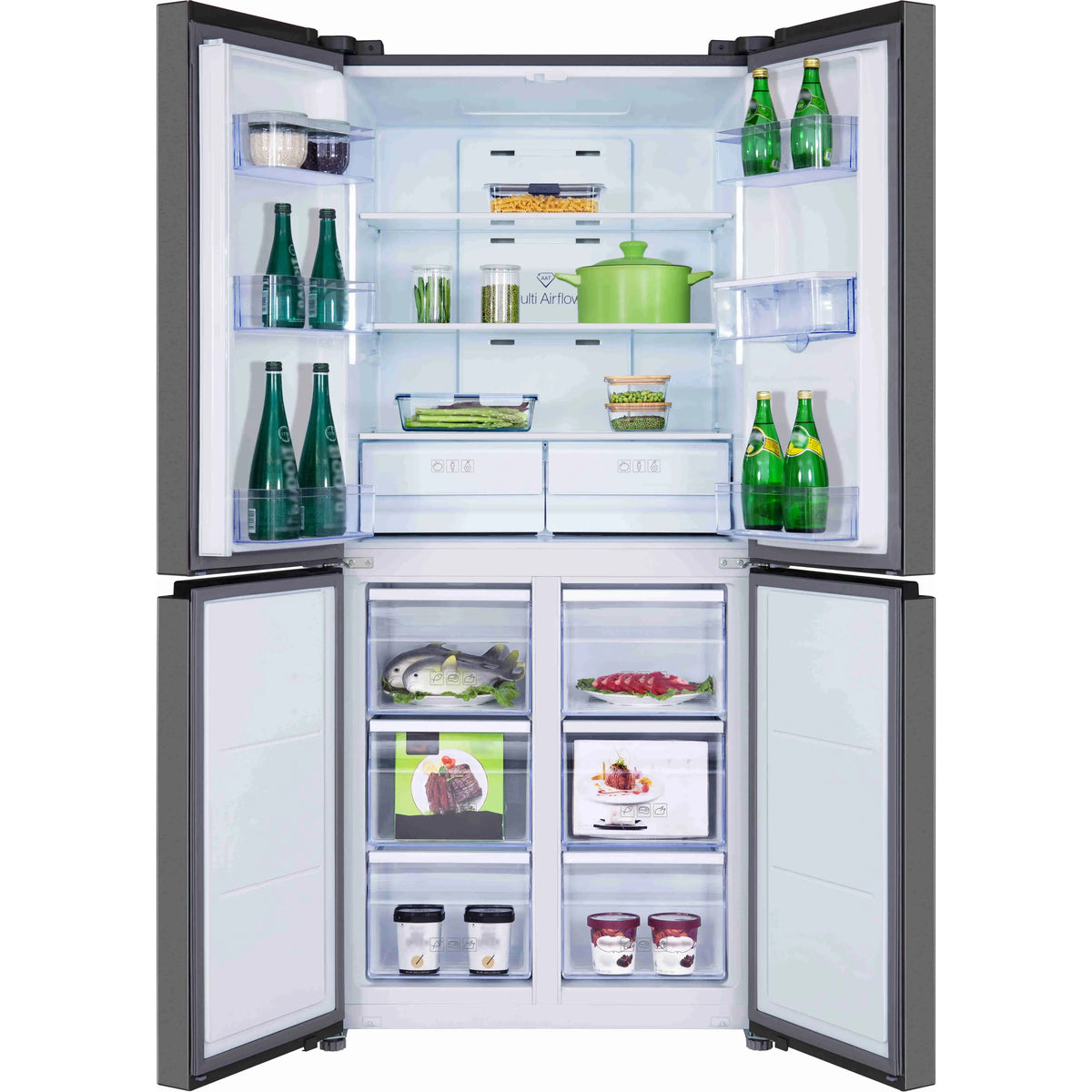 TCL 466L No Frost Non plumbed water dispenser American Style Fridge Freezer - Inox | RP466CSF0UK from TCL - DID Electrical