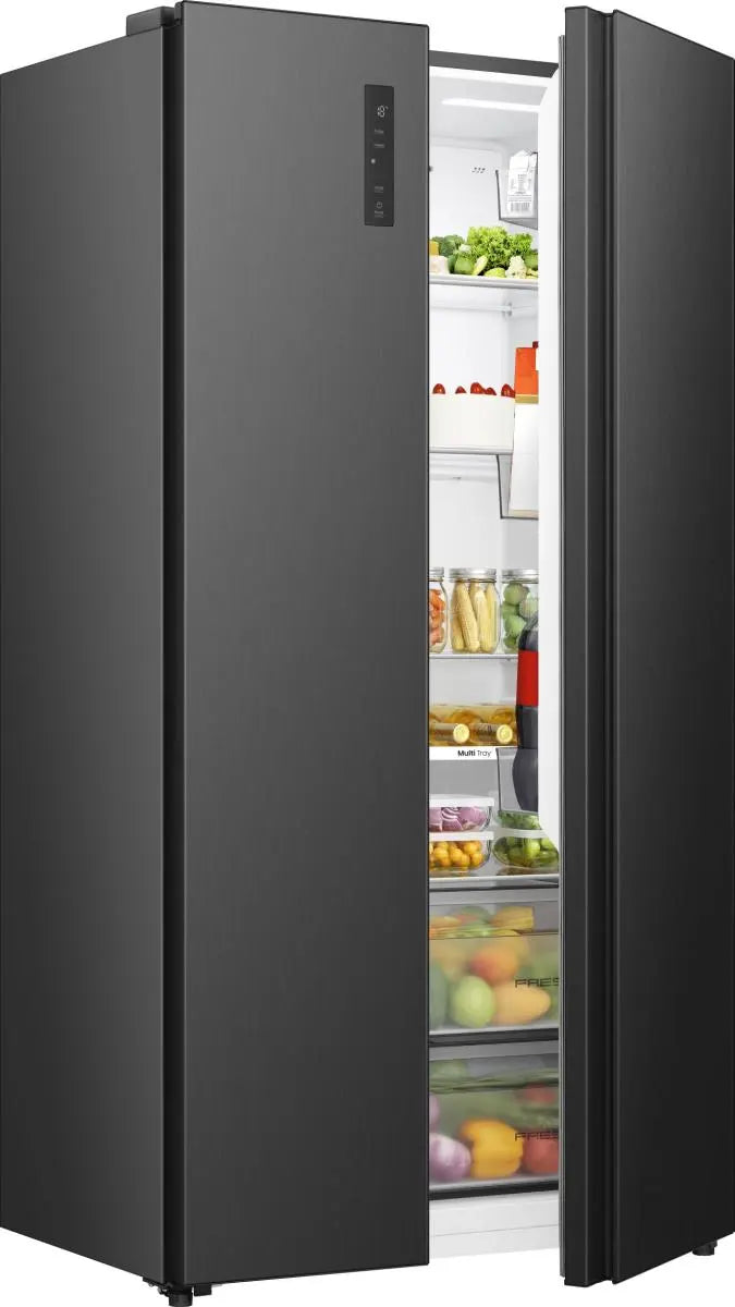 Hisense Hi3 544L Frost Free Freestanding Side by Side Fridge Freezer - Black  | RS3P558NEFD