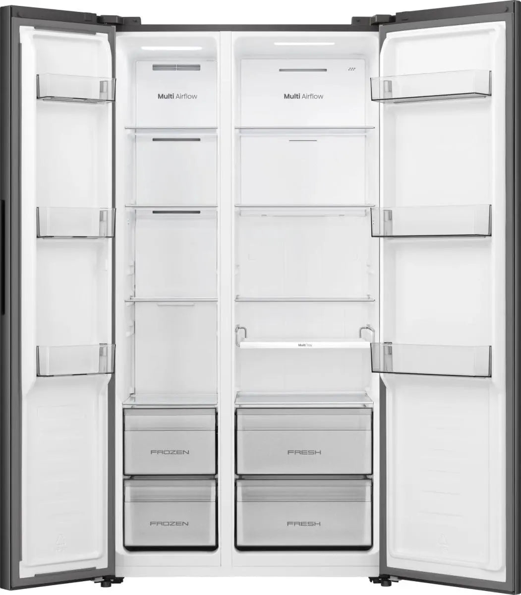 Hisense Hi3 544L Frost Free Freestanding Side by Side Fridge Freezer - Black  | RS3P558NEFD