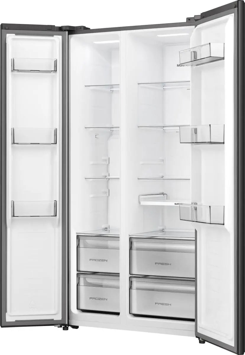 Hisense Hi3 544L Frost Free Freestanding Side by Side Fridge Freezer - Black  | RS3P558NEFD
