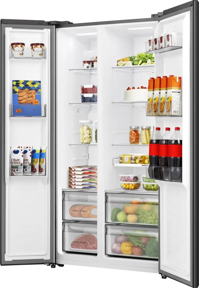 Hisense Hi3 544L Frost Free Freestanding Side by Side Fridge Freezer - Black  | RS3P558NEFD