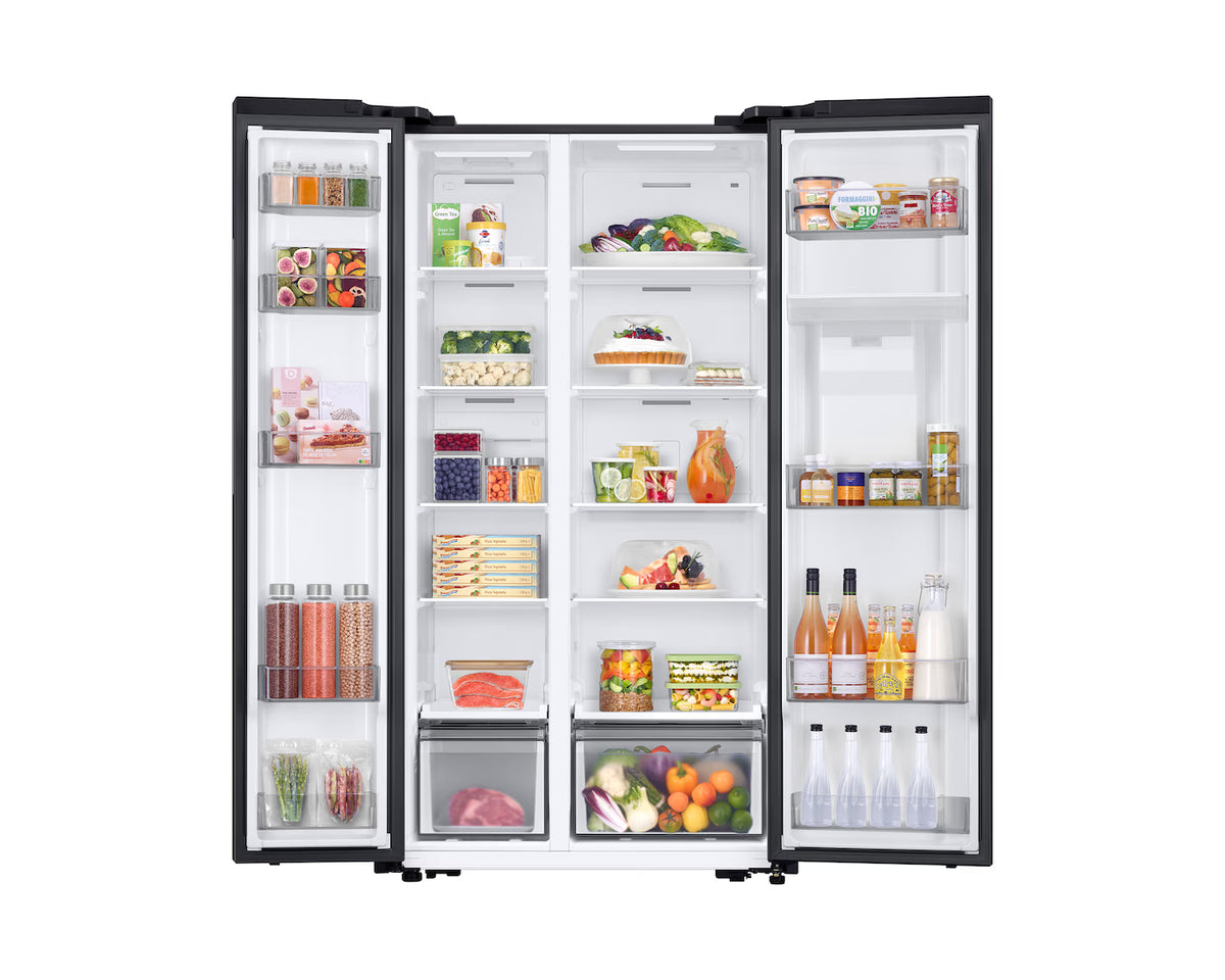Samsung Bespoke AI Series 7 SpaceMax 578l Freestanding Fridge Freezer - Matte Black | RS57DG410EB4EU
