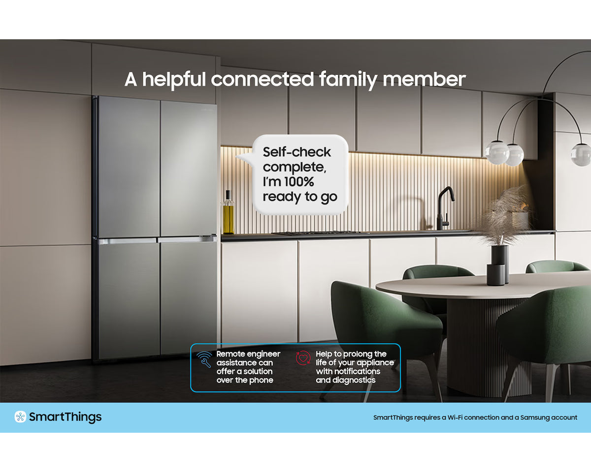 Samsung Bespoke AI Series 7 SpaceMax 578l Freestanding Fridge Freezer - Matte Black | RS57DG410EB4EU