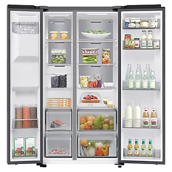 Samsung SpaceMax Bespoke AI Series 640L Freestanding Fridge Freezer - Silver | RS70F64KETEU from Samsung - DID Electrical