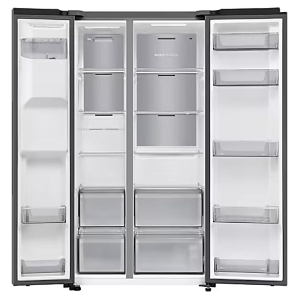 Samsung SpaceMax Bespoke AI Series 640L Freestanding Fridge Freezer - Silver | RS70F64KETEU from Samsung - DID Electrical