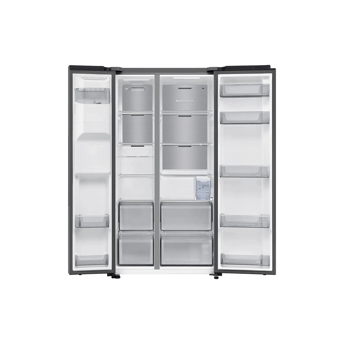 Samsung SpaceMax Bespoke AI Series 6 640L Freestanding Fridge Freezer - Silver | RS70F65KETEU from Samsung - DID Electrical