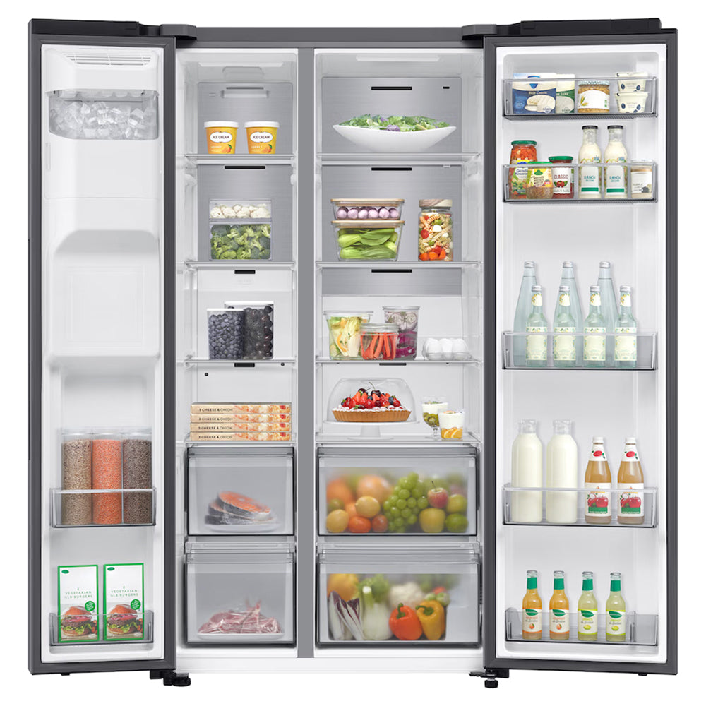 Samsung SpaceMax Series 7 Bespoke AI 634L Freestanding Fridge Freezer - Matt DOI Metal | RS70F66KCTEU from Samsung - DID Electrical
