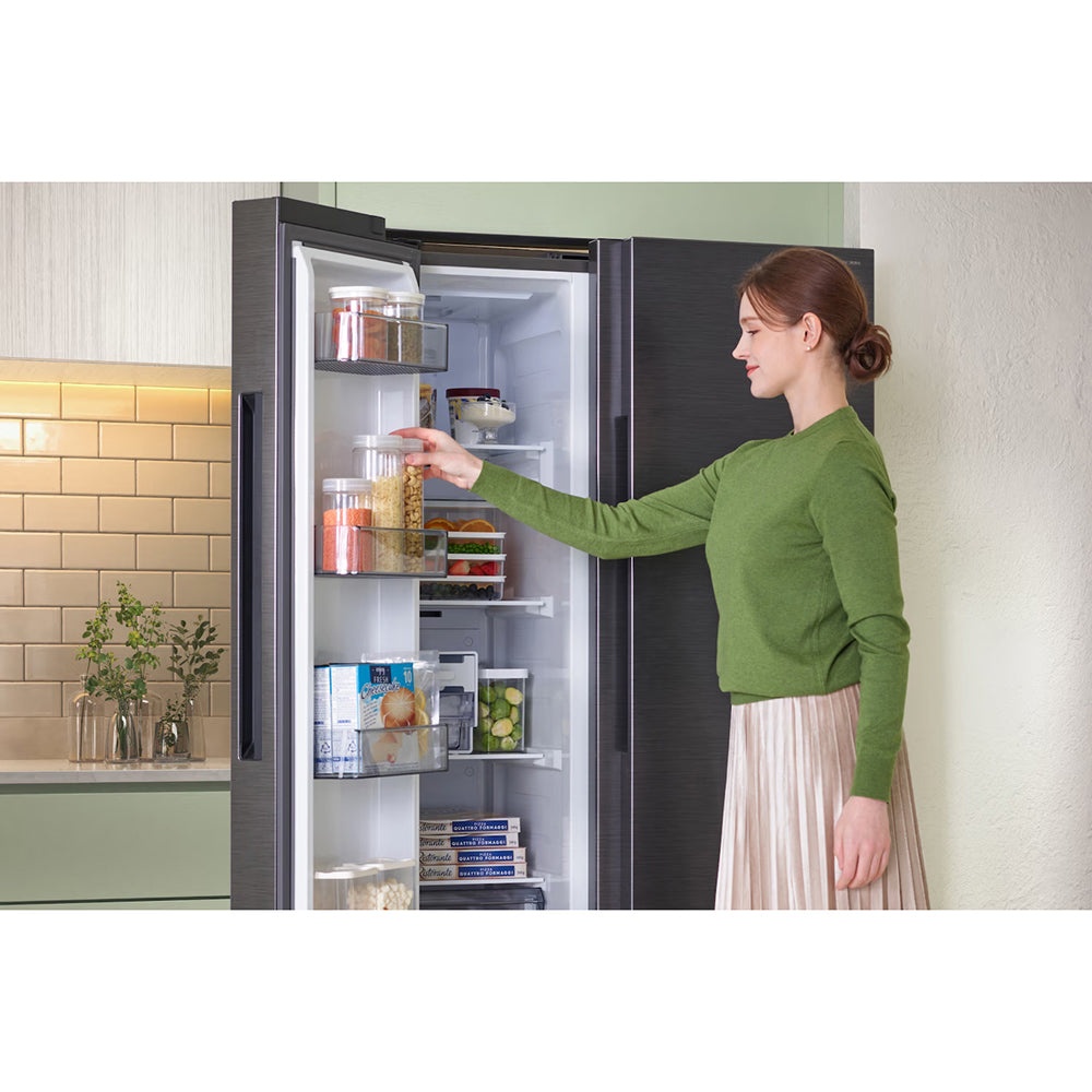 Samsung SpaceMax Series 7 Bespoke AI 634L Freestanding Fridge Freezer - Matt DOI Metal | RS70F66KCTEU from Samsung - DID Electrical