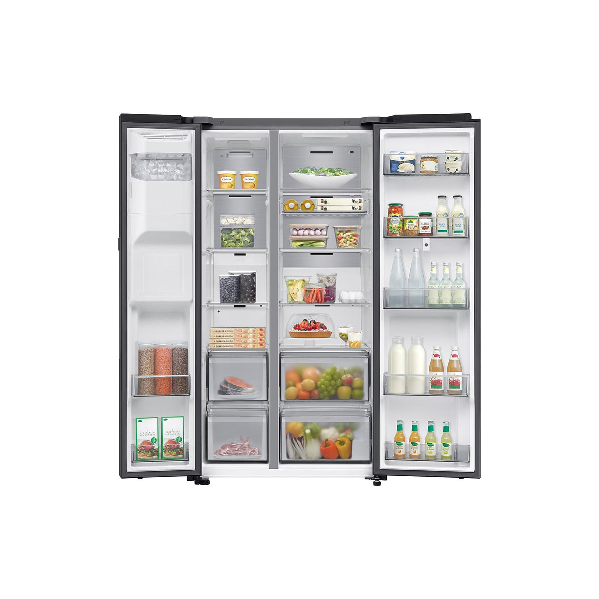 Samsung 614L American Freestanding American Fridge Freezer - Black DOI | RS90F66BEFEU from Samsung - DID Electrical