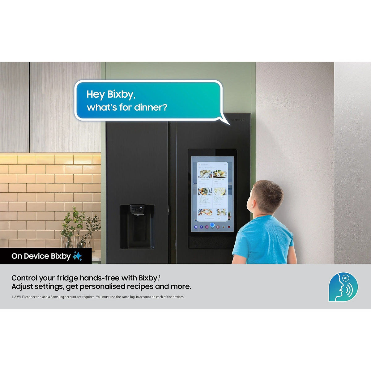 Samsung 614L American Freestanding American Fridge Freezer - Black DOI | RS90F66BEFEU from Samsung - DID Electrical