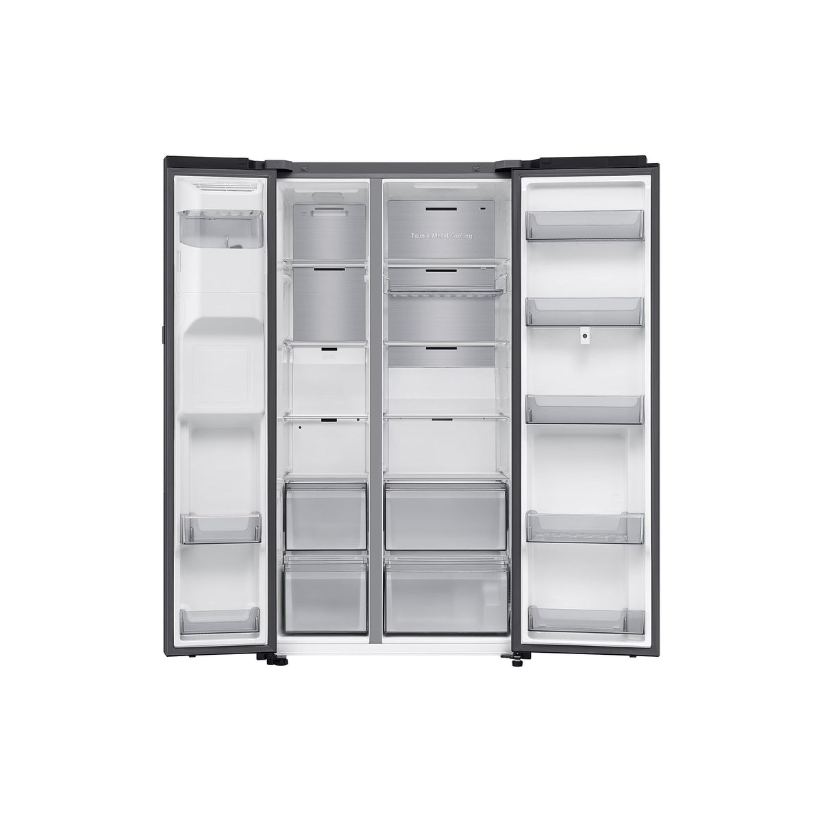Samsung 614L American Freestanding American Fridge Freezer - Black DOI | RS90F66BEFEU from Samsung - DID Electrical