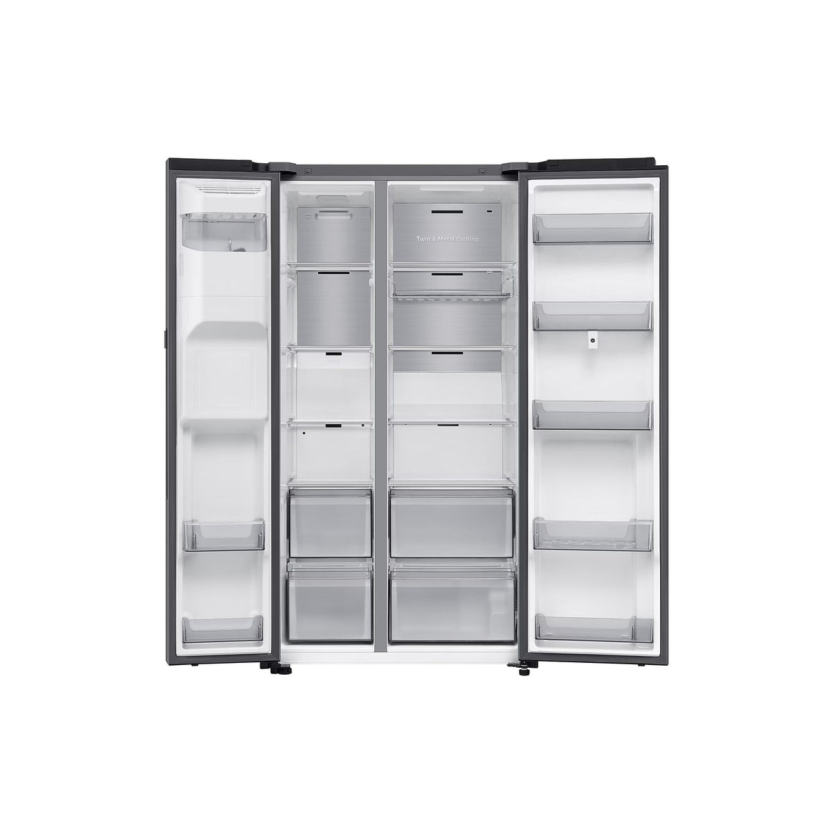 Samsung 614L Freestanding American Fridge Freezer - Sliver | RS90F66BETEU from Samsung - DID Electrical