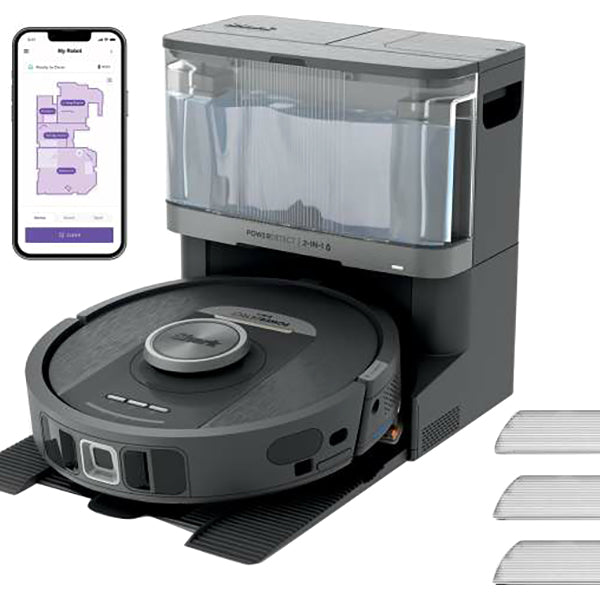 Shark PowerDetect Robot Vacuum Cleaner &amp; Mop with Self-Empty Station - Black | RV2800YEUK from Shark - DID Electrical