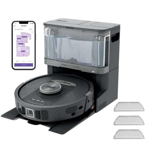 Shark PowerDetect Robot Vacuum Cleaner &amp; Mop with Self-Empty Station - Black | RV2800YEUK from Shark - DID Electrical