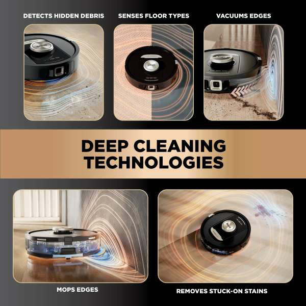 Shark PowerDetect NeverTouch Pro Robot Vacuum Cleaner & Mop with Self-Empty Station - Black | RV2800ZEUK from Shark - DID Electrical