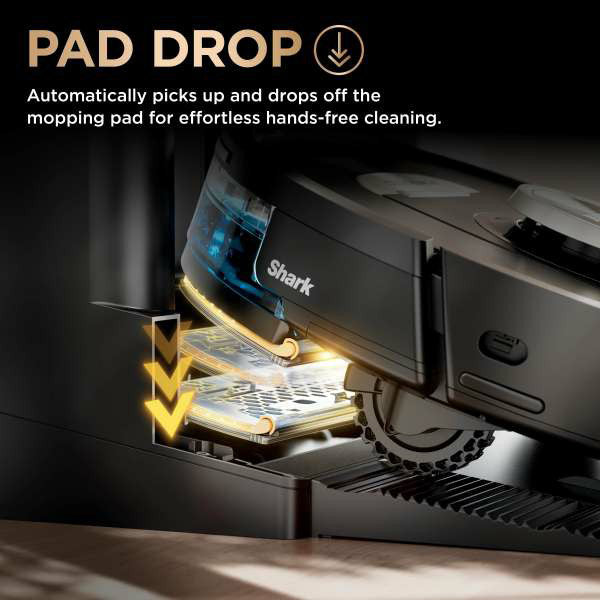 Shark PowerDetect NeverTouch Pro Robot Vacuum Cleaner & Mop with Self-Empty Station - Black | RV2800ZEUK from Shark - DID Electrical