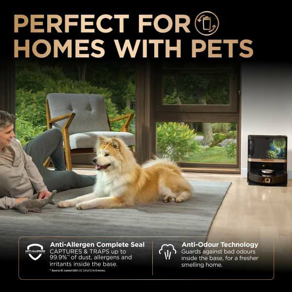 Shark PowerDetect NeverTouch Pro Robot Vacuum Cleaner & Mop with Self-Empty Station - Black | RV2800ZEUK from Shark - DID Electrical
