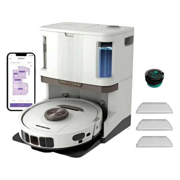 Shark PowerDetect NeverTouch Pro Robot Vacuum Cleaner & Mop with Self-Empty Station - White | RV2800ZEUKWH from Shark - DID Electrical