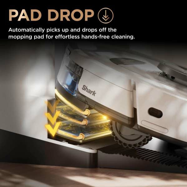 Shark PowerDetect NeverTouch Pro Robot Vacuum Cleaner &amp; Mop with Self-Empty Station - White | RV2800ZEUKWH from Shark - DID Electrical