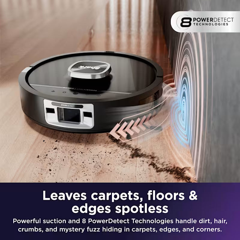 Shark PowerDetect UV Reveal 2-in-1 Vac & Mop Robot Vacuum - Black | RV3000XEUK
