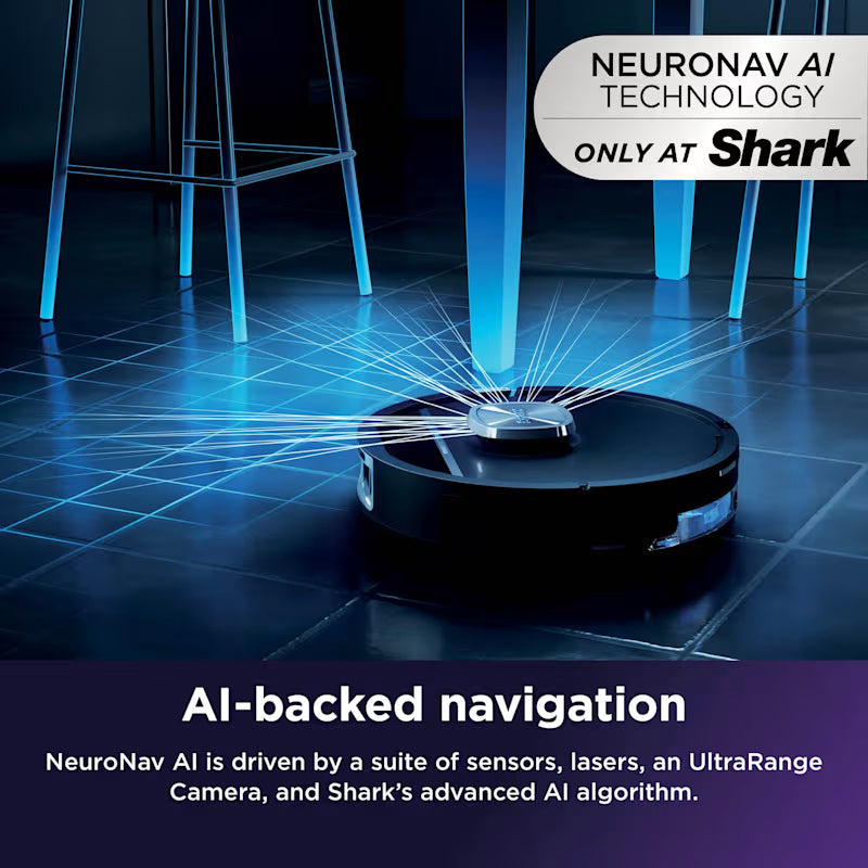Shark PowerDetect UV Reveal 2-in-1 Vac & Mop Robot Vacuum - Black | RV3000XEUK