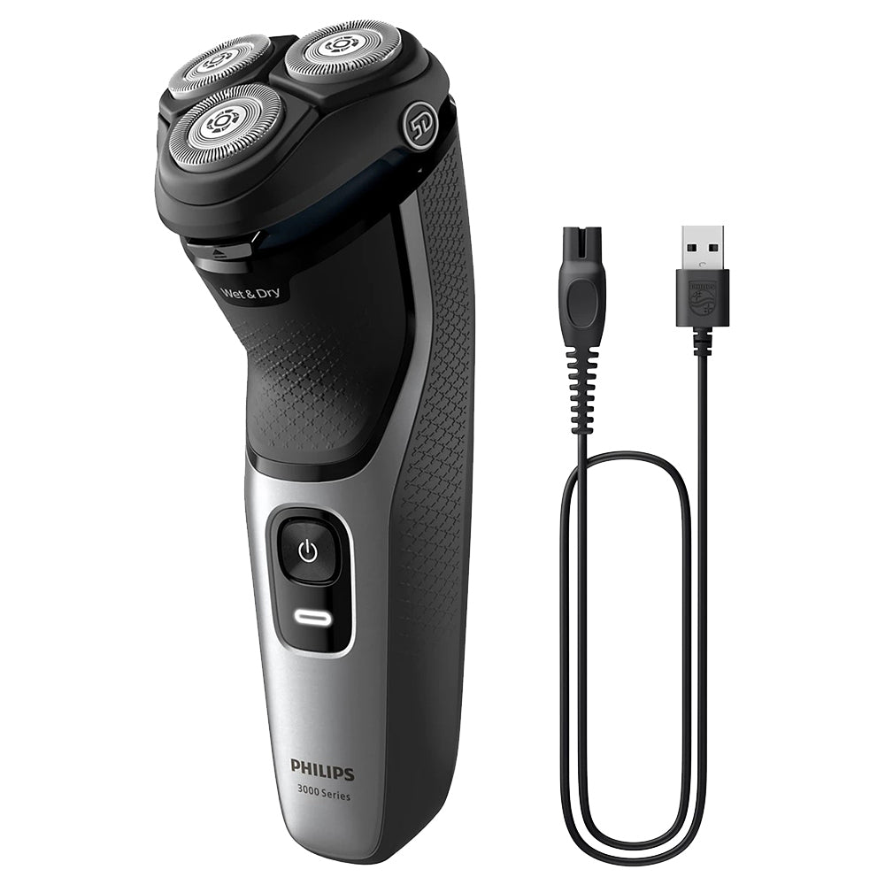 Philips Shaver 3000 Series Wet & Dry Electric Shaver - Bright Silver | S3143/00 from Philips - DID Electrical