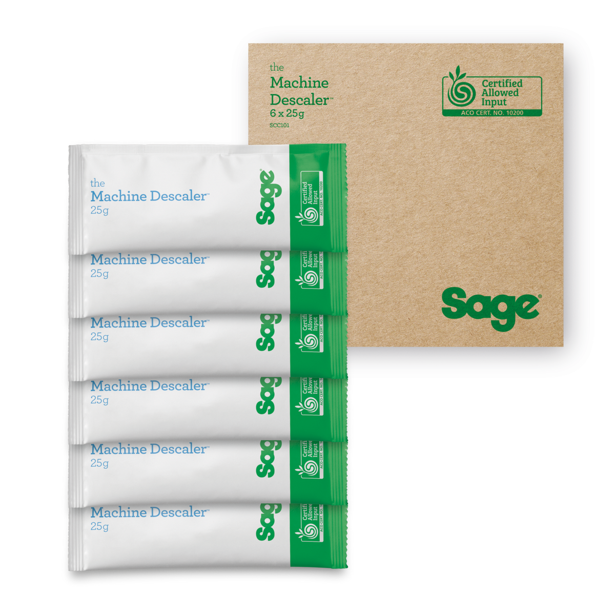 Sage Coffee Machine Descaler - Pack of 6 | SCC101NEU0ZEU1
