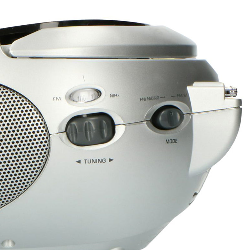 Lenco Portable Stereo FM Radio/CD Player - Black &amp; Silver | SCD-27BK from Lenco - DID Electrical