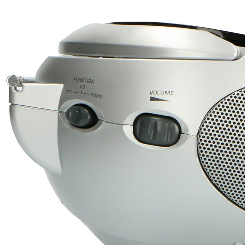 Lenco Portable Stereo FM Radio/CD Player - Black &amp; Silver | SCD-27BK from Lenco - DID Electrical