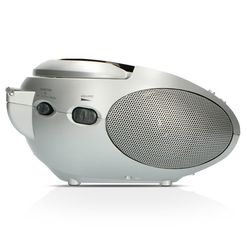Lenco Portable Stereo FM Radio/CD Player - Black &amp; Silver | SCD-27BK from Lenco - DID Electrical